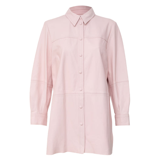 Jaqueta NK Couro Rosa Tam G BR