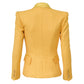 Blazer Balmain Texturizado Amarelo Tam 32 Br