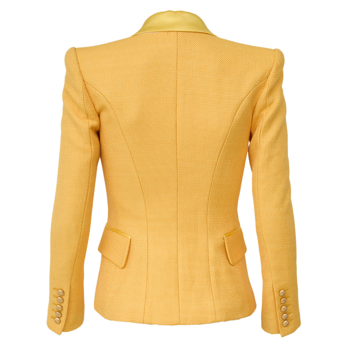Blazer Balmain Texturizado Amarelo Tam 32 Br