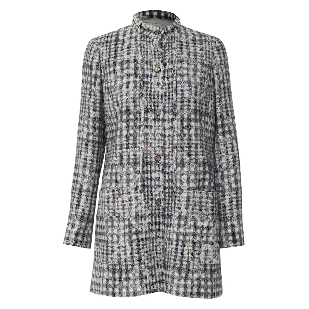 Casaco Chanel Tweed Azul Tam 40 Br