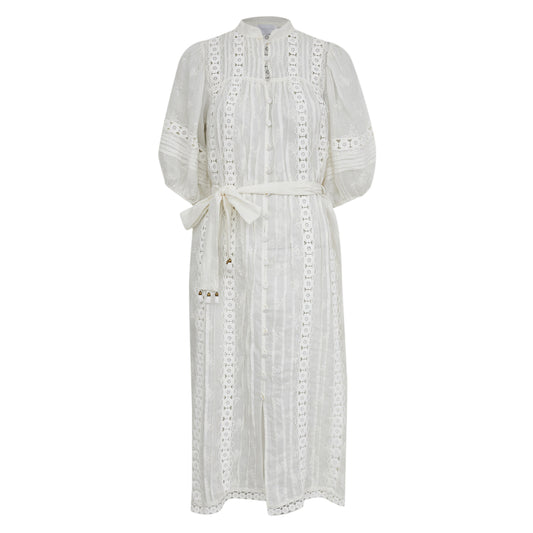 Vestido Zimmermann Branco Bordado Tam. 36 Br