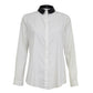Camisa Burberry Branco Gola Preta Tam 40 Br