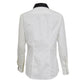 Camisa Burberry Branco Gola Preta Tam 40 Br