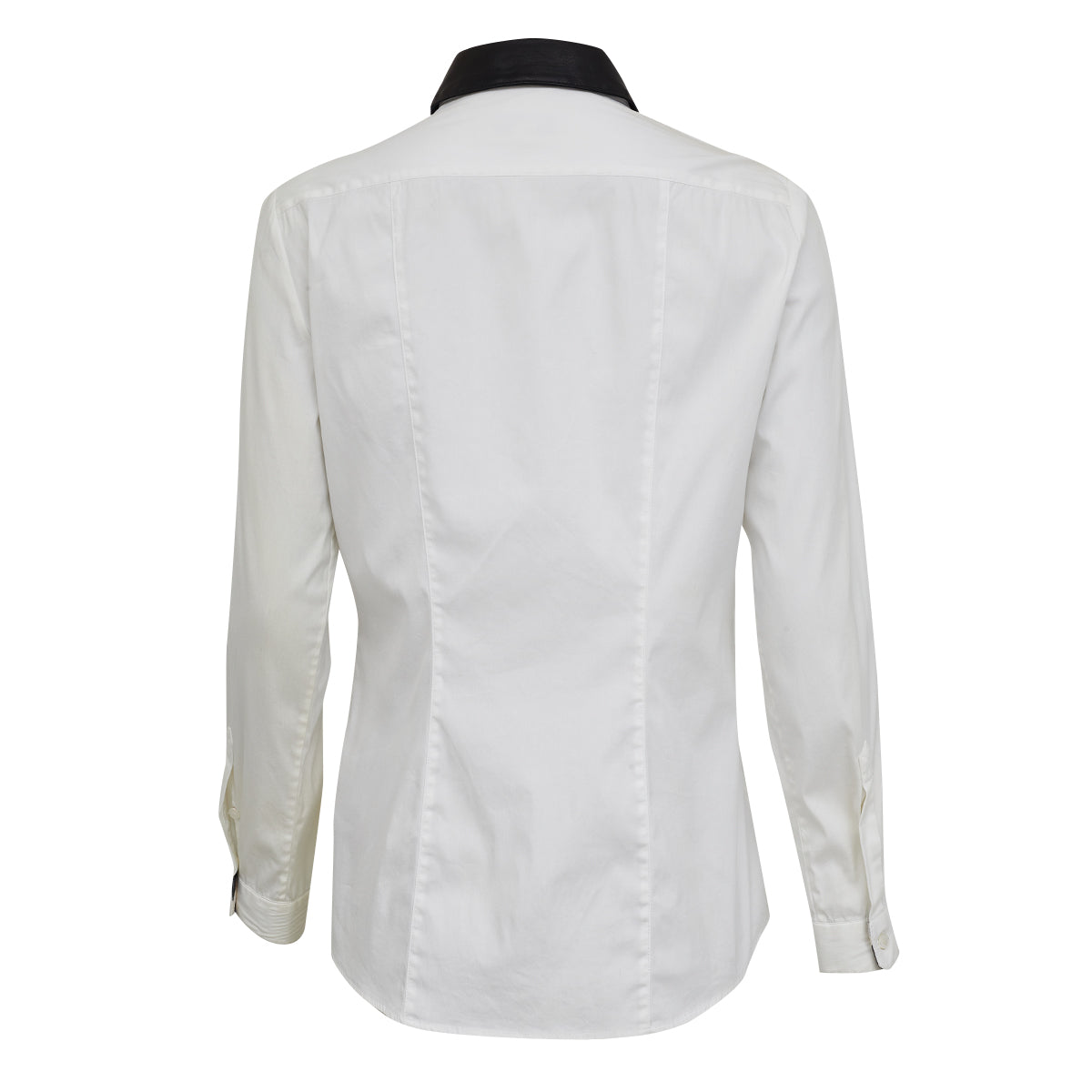 Camisa Burberry Branco Gola Preta Tam 40 Br