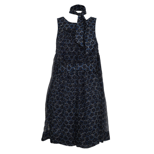 Vestido Chanel Azul e Branco Tam 32 Br