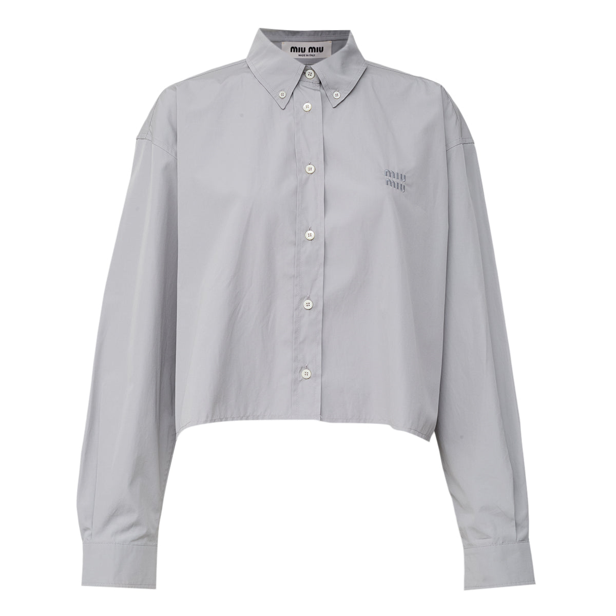 Camisa Miu Miu Cinza Tam 40 Br