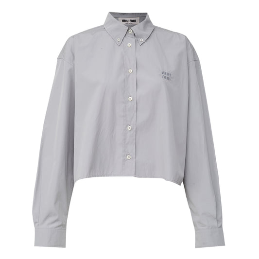 Camisa Miu Miu Cinza Tam 40 Br