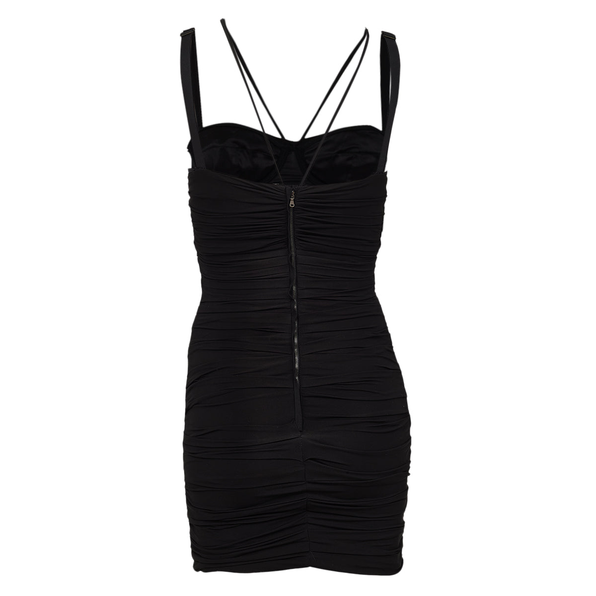 Vestido Dolce&Gabbana Preto Tiras Tam 34 Br