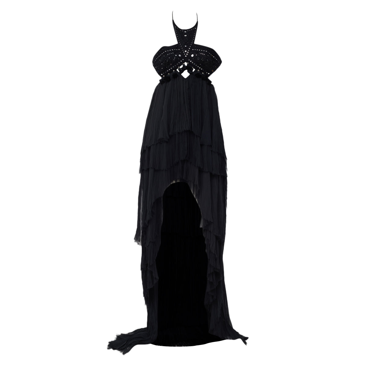 Vestido Emilio Pucci Preto Pedraria Tam 38 BR