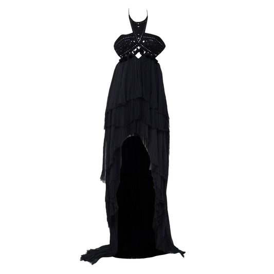 Vestido Emilio Pucci Preto Pedraria Tam 38 BR