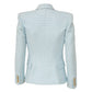 Blazer Balmain Texturizado Azul Tam 34 Br