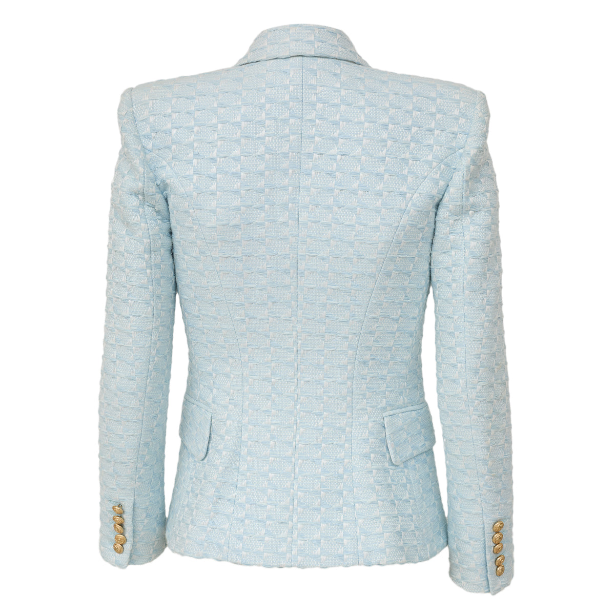 Blazer Balmain Texturizado Azul Tam 34 Br