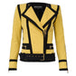 Jaqueta Balmain Preto e Amarelo Tam 32 Br