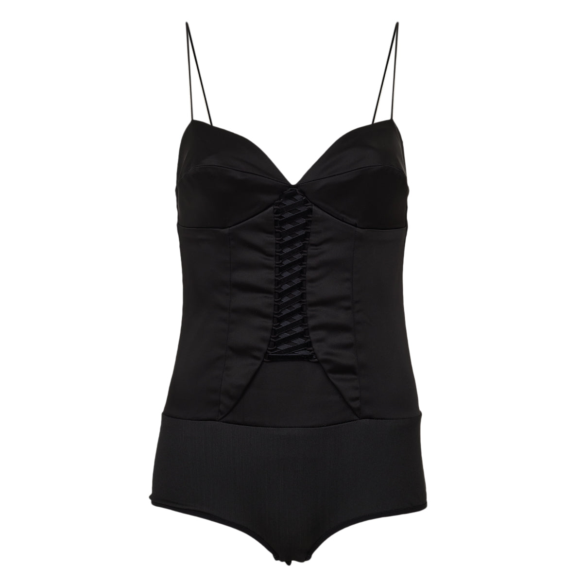 Body Paula Raia Preto Trançado Tam 36 Br