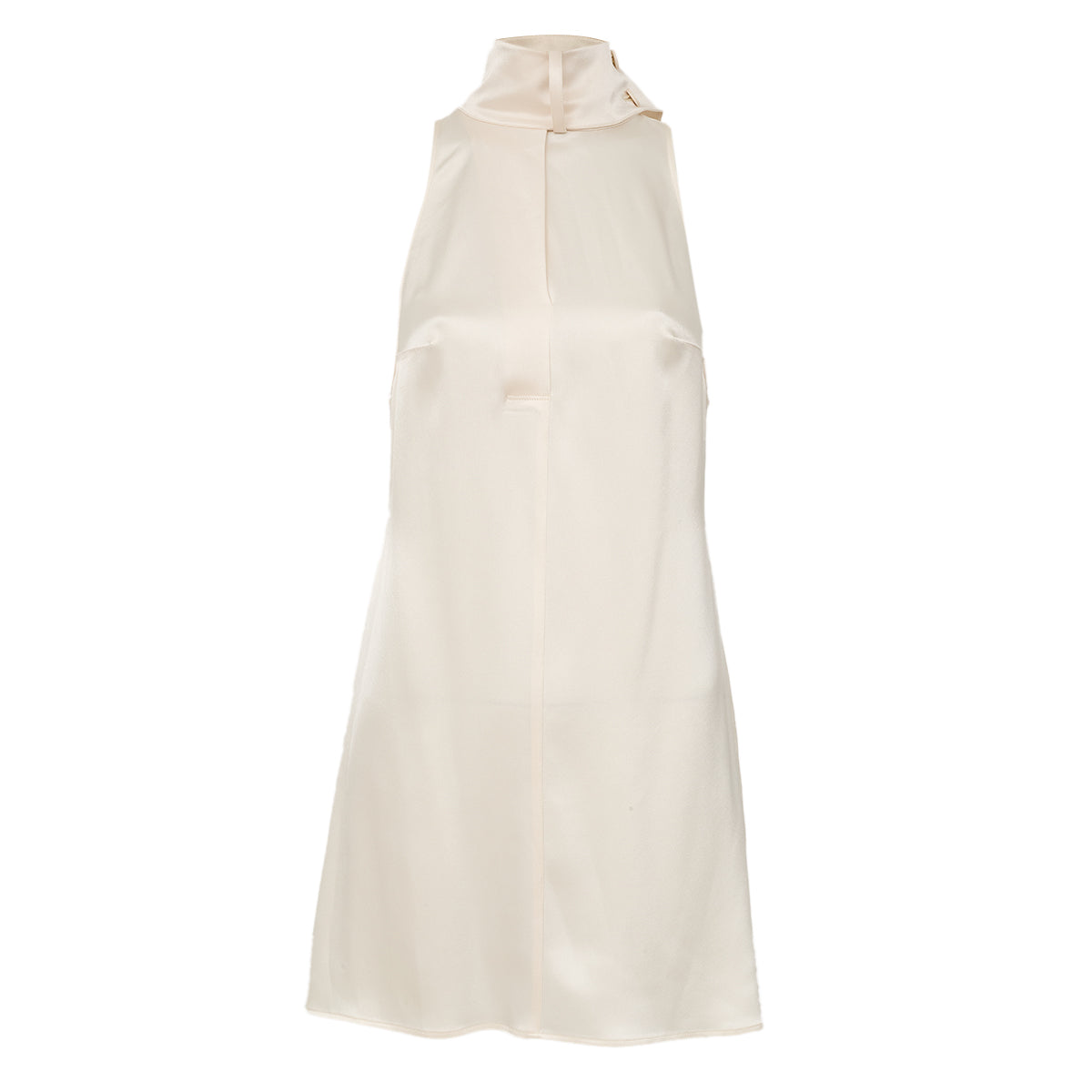 Vestido Courreges Cetim Off White Tam 36 Br