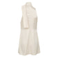 Vestido Courreges Cetim Off White Tam 36 Br