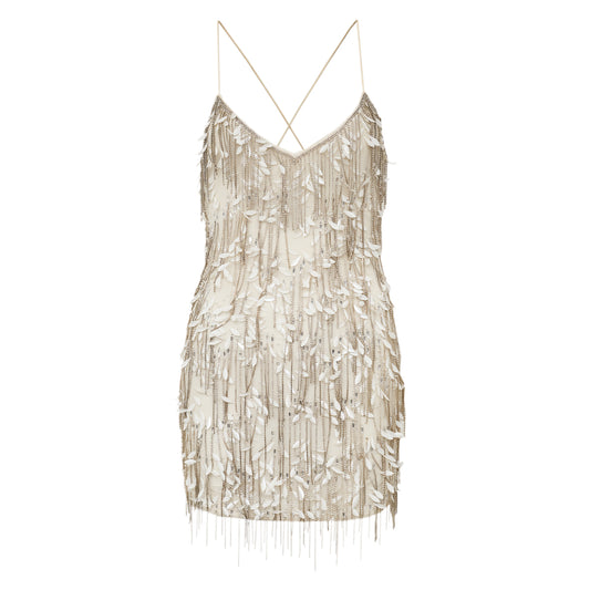Vestido Retrofête Pedraria Branco Tam PP BR