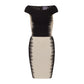 Vestido Herve Leger Preto e Off-White TAM.PP BR