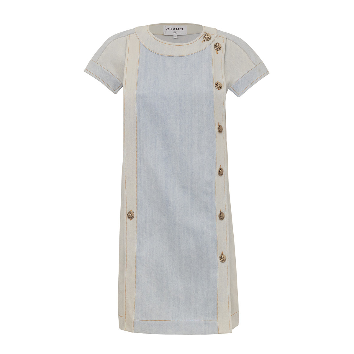 Vestido Chanel Jeans Azul Claro TAM. 36 BR