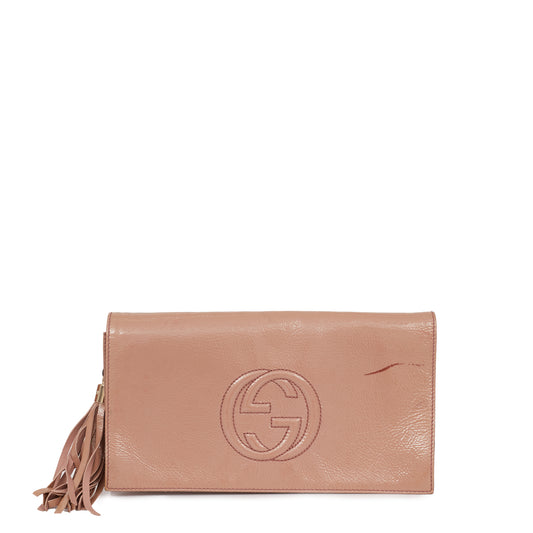 Clutch Gucci Verniz Nude