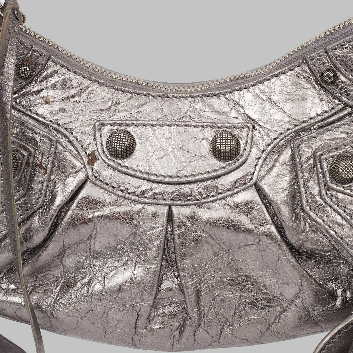 Bolsa Balenciaga Le Cagole Prateada XS