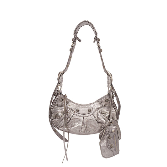 Bolsa Balenciaga Le Cagole Prateada XS