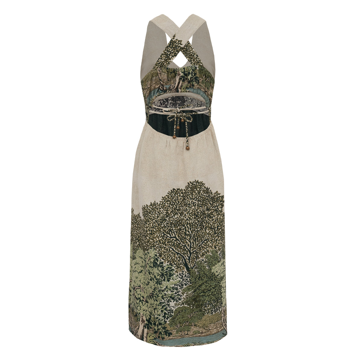 Vestido Cruise Bege e Verde TAM. 38 BR