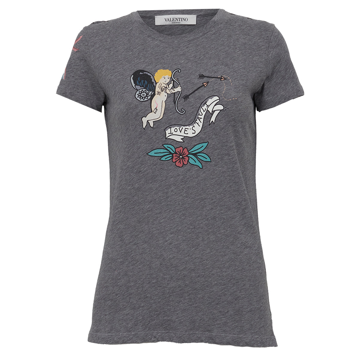 Camiseta Valentino Estampada Cinza Tam. PP BR