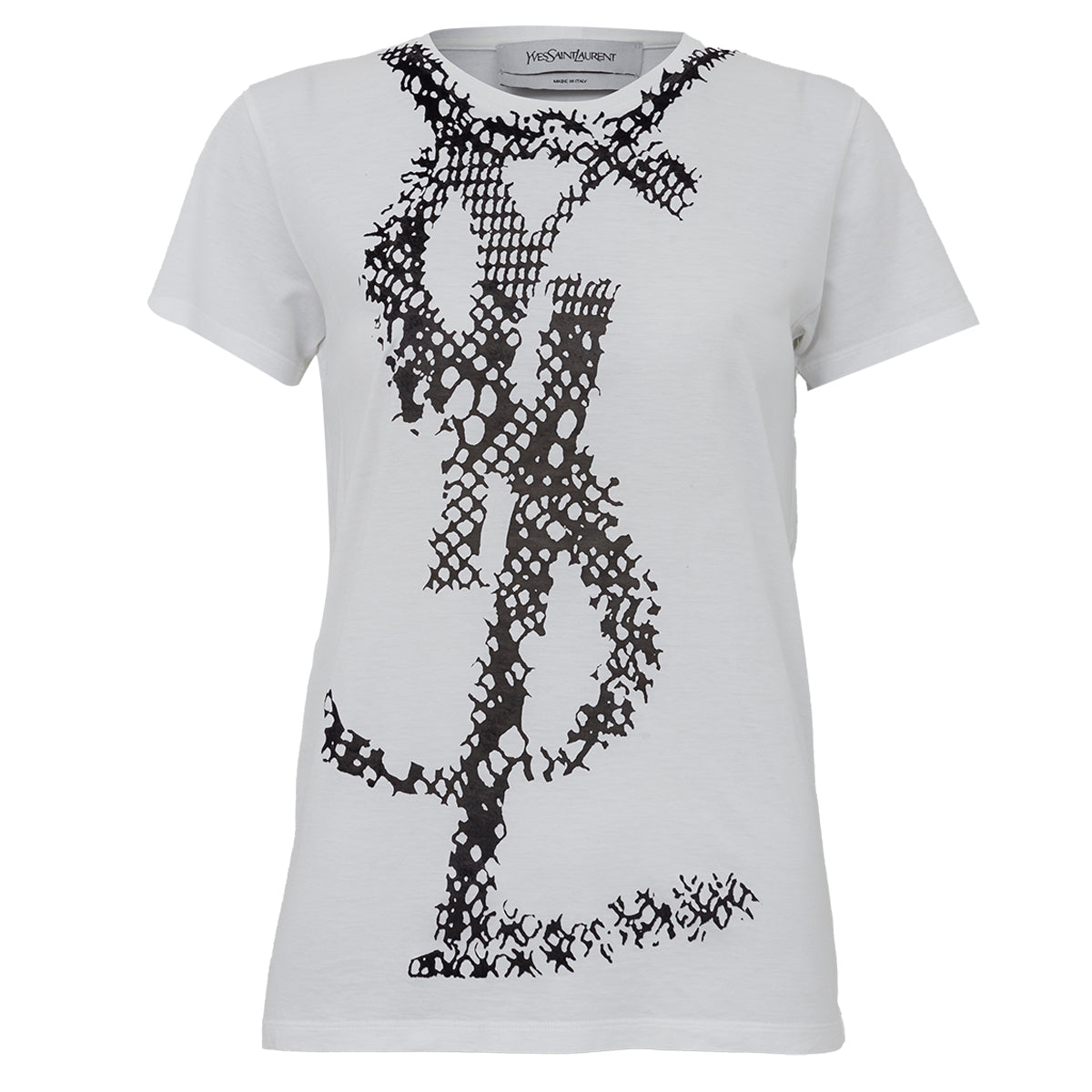 Camiseta Yves Saint Laurent Estampada Branca Tam. P BR