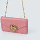 Bolsa Dolce & Gabanna Mini Envelope Devotion Belt Rosa