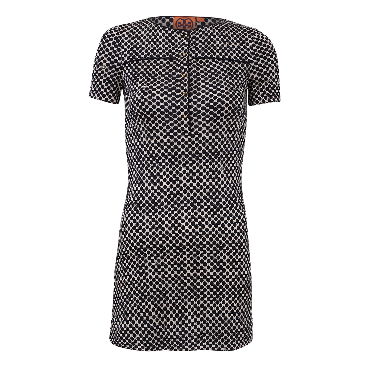 Vestido Tory Burch Póa Azul Marinho e Branco TAM. PP BR