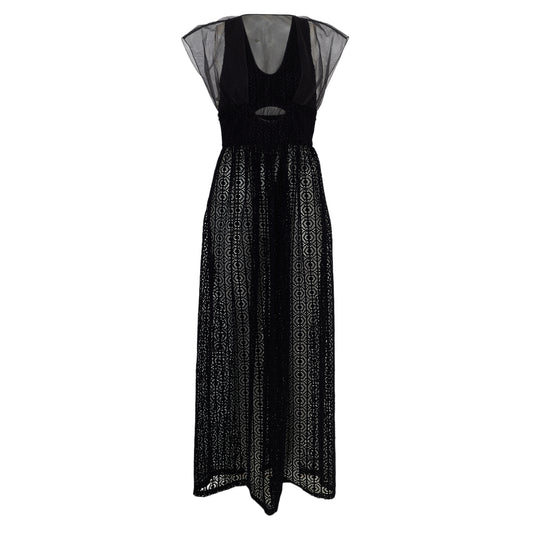 Vestido Paula Raia Preto Tule Tam 38