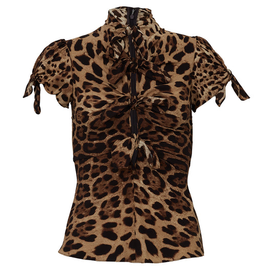 Blusa Dolce & Gabbana Animal Print Tam. PP BR
