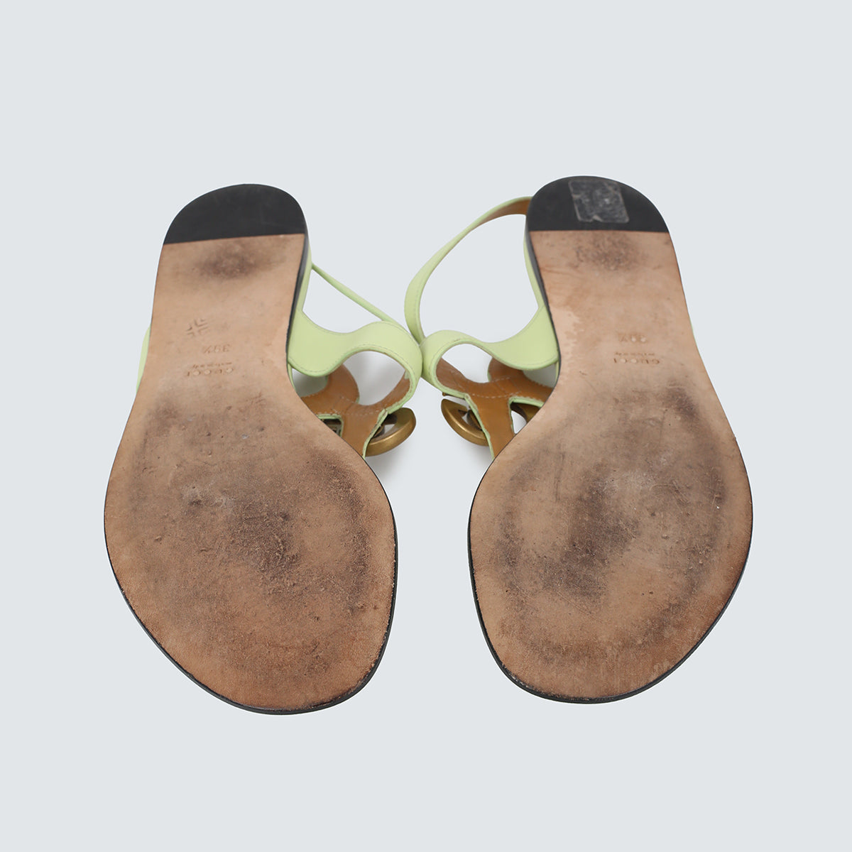 Rasteira Gucci Verde Tam. 37,5 Br