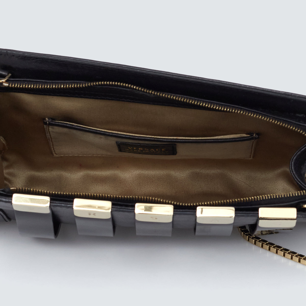 Bolsa Versace Couro Preta