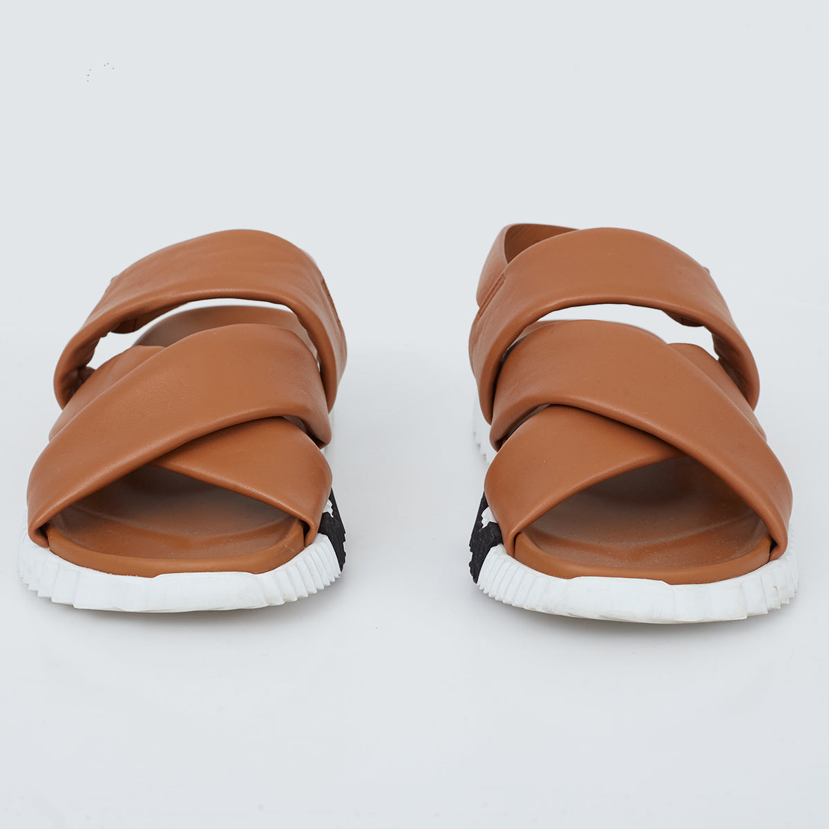 Sandália Hermès Eletric Couro Caramelo Tam 37 BR