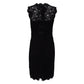 Vestido Valentino Renda Preto Tam. 38 BR
