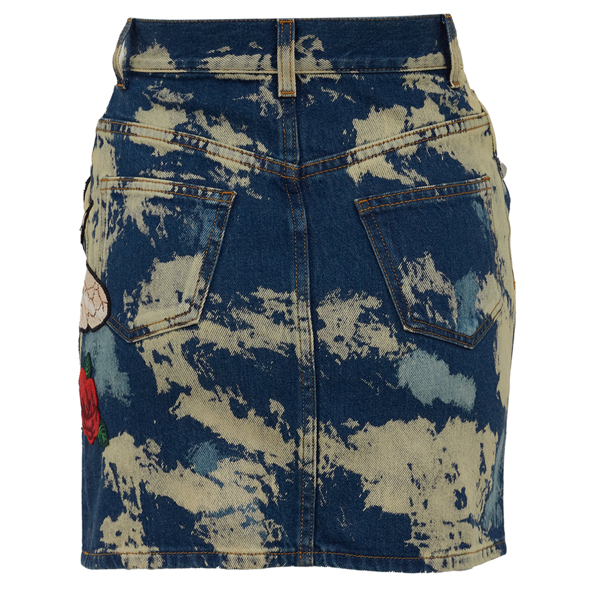 Saia Gucci Bordada Abelha Jeans Tam. PP BR