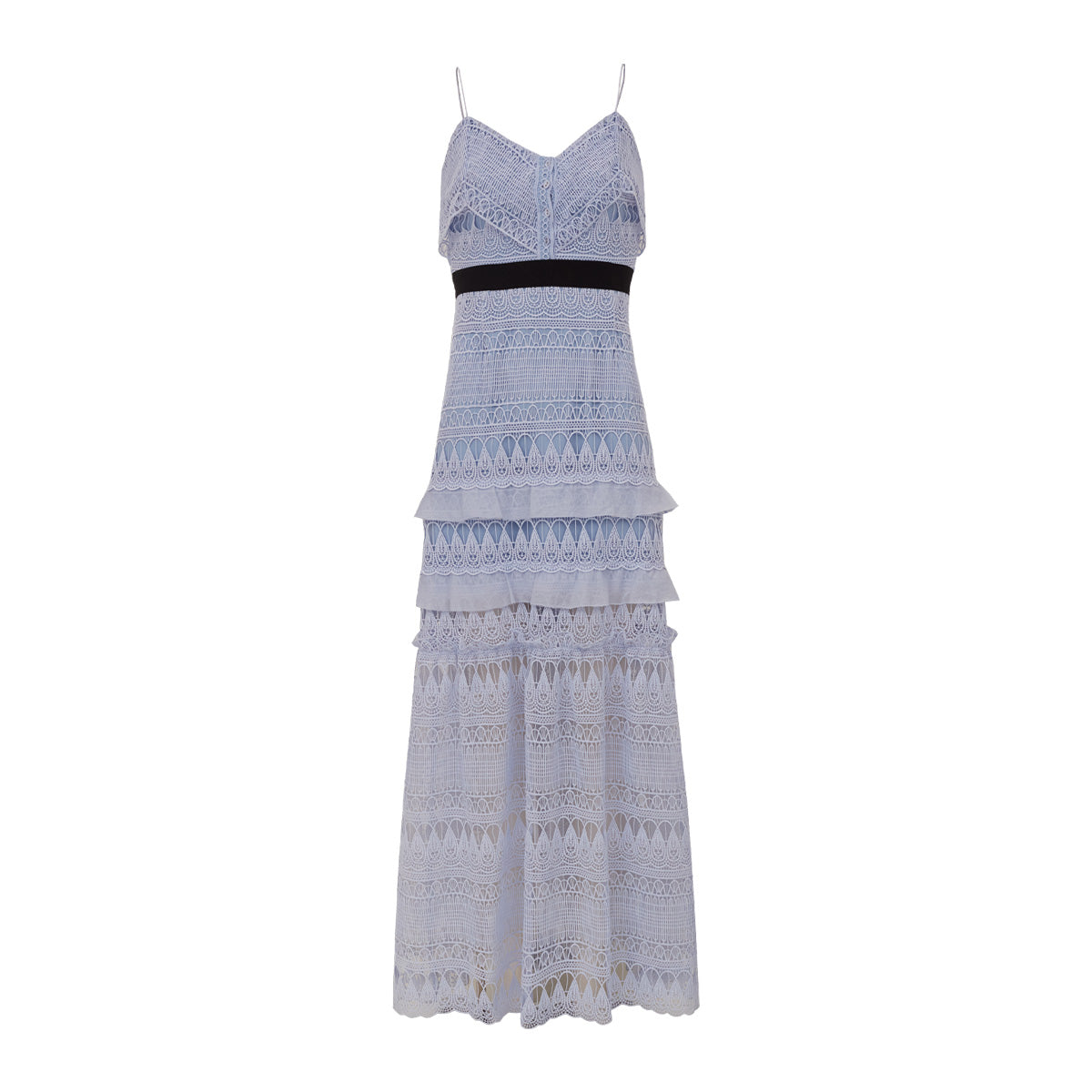 Vestido Self Portrait Renda Azul Bebê Tam. 42 Br