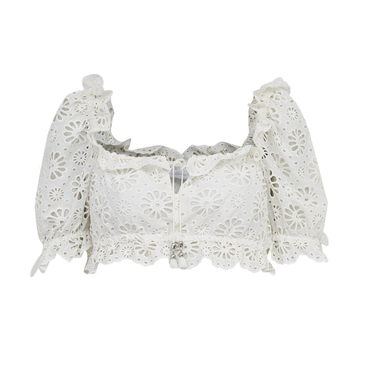 Conjunto Zimmermann Branco Bordado Tam 34 Br