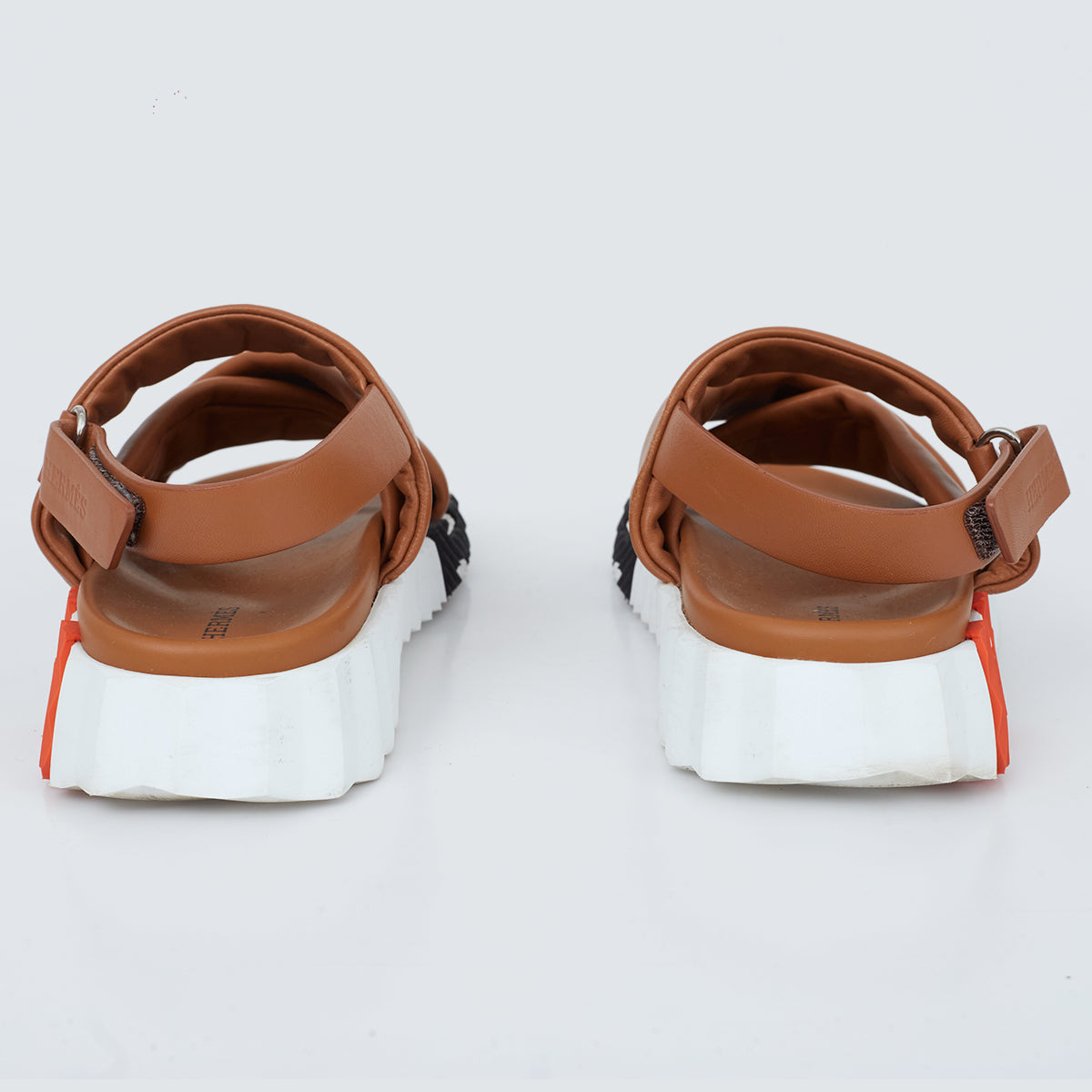 Sandália Hermès Eletric Couro Caramelo Tam 37 BR