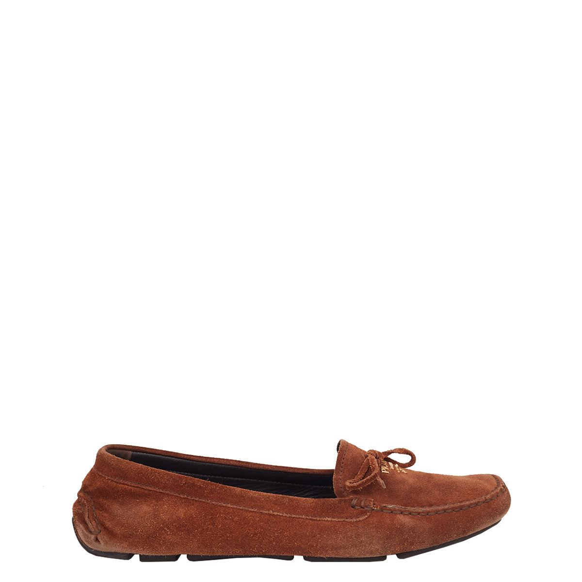 ⁠Mocassim Prada Marrom Tam. 38 Br