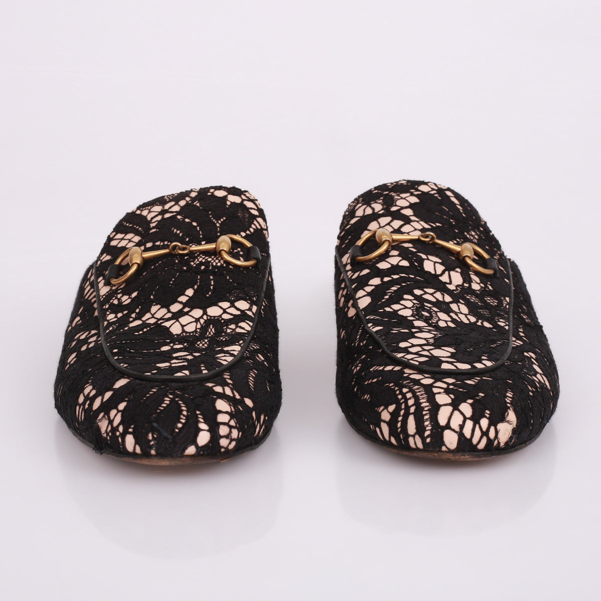 Mule Gucci Princetown Horsebit Renda Preta Masculino Tam. 39 Br