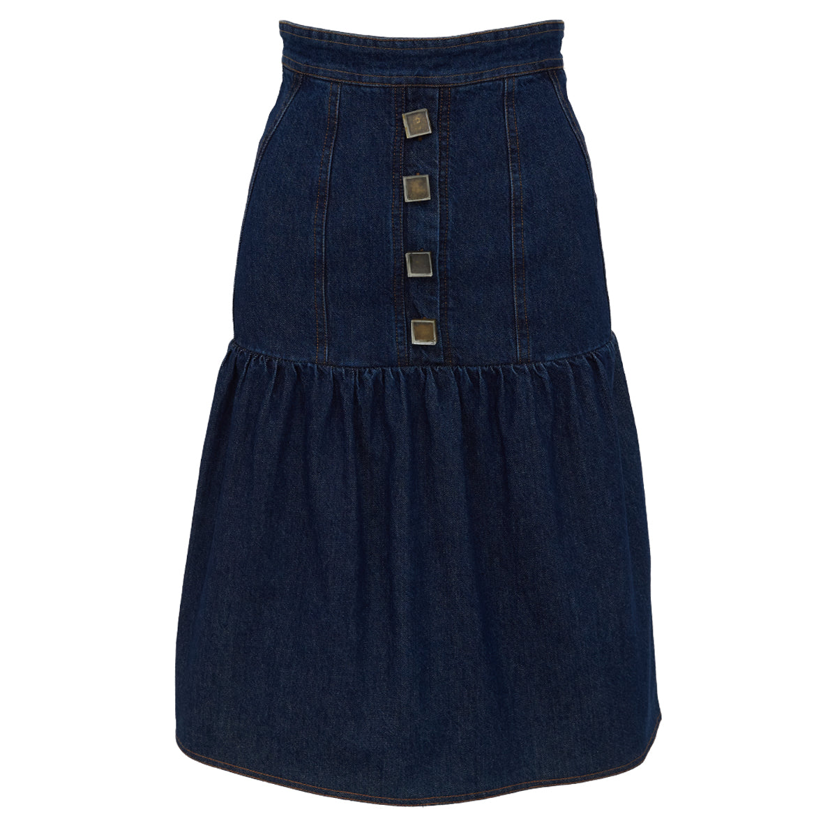 Conjunto Top e saia Paula Raia jeans Tam. PP BR