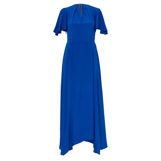 Vestido Diane Von Furstenberg Longo Azul Tam. 42 BR