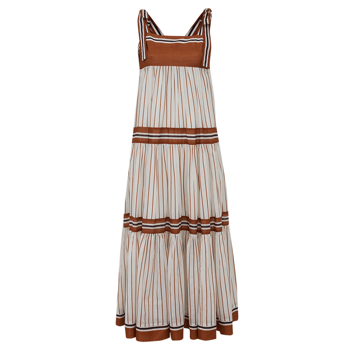 Vestido ZIMMERMANN Listrado Marrom TAM. P BR
