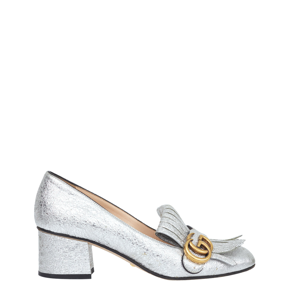 Mocassim Gucci Marmont Prata Tam. 35,5 BR