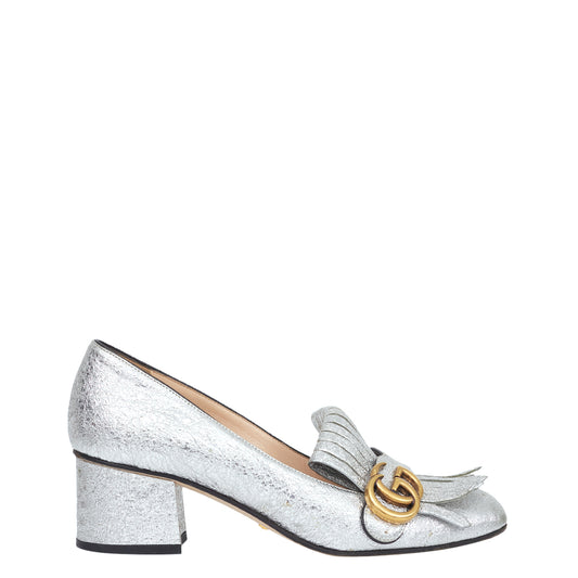 Mocassim Gucci Marmont Prata Tam. 35,5 BR