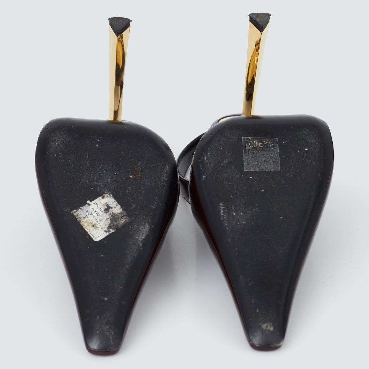 Sapato Saint Laurent Slingback Verniz Marrom Tam. 38 BR