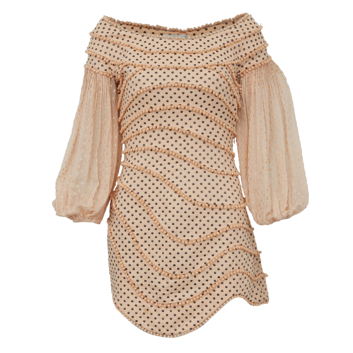 Vestido Zimmermann Poá Bordado Tam. PP BR